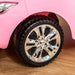 Ride on Pink Car with Lights and Music - Little and Giant Explorers HOMCOM