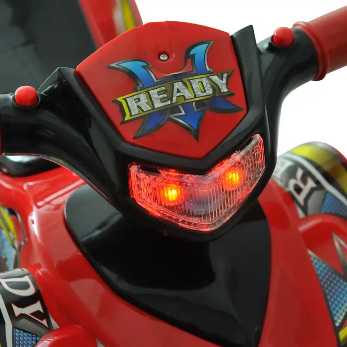 Kids Ride-On Quad Bike – Red | Foot-to-Floor Car with Horn, Music and LED Headlight HOMCOM - Little and Giant Explorers HOMCOM