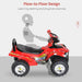 Kids Ride-On Quad Bike – Red | Foot-to-Floor Car with Horn, Music and LED Headlight HOMCOM - Little and Giant Explorers HOMCOM