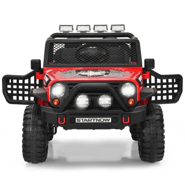 Ride on Truck with Parent Remote Control in Red 12V - Little and Giant Explorers Costway