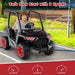 Kids Ride-On UTV with 3 Adjustable Speeds in Red and Black 24V - Little and Giant Explorers Costway