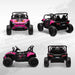 Kids Ride-On UTV with Remote and Four Suspension Wheels in Pink 12V - Little and Giant Explorers AIYAPLAY