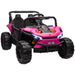 Kids Ride-On UTV with Remote and Four Suspension Wheels in Pink 12V - Little and Giant Explorers AIYAPLAY