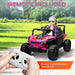 Kids Ride-On UTV with Remote and Four Suspension Wheels in Pink 12V - Little and Giant Explorers AIYAPLAY