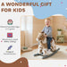 Kids Rocking Horse - Brown | Plush Ride-On Pony - Sounds, Wooden Base and Bonus Teddy AIYAPLAY - Little and Giant Explorers