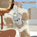 Kids Rocking Horse - Brown | Plush Ride-On Pony - Sounds, Wooden Base and Bonus Teddy AIYAPLAY - Little and Giant Explorers