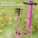 Kids Scooter with 2 Light-Up Wheels in Pink - Little and Giant Explorers AIYAPLAY