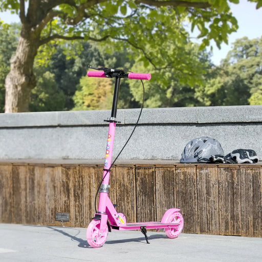 Kids Scooter with 2 Light-Up Wheels in Pink - Little and Giant Explorers AIYAPLAY