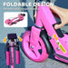 Kids Scooter with 2 Light-Up Wheels in Pink - Little and Giant Explorers AIYAPLAY