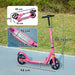 Kids Kick Scooter with Four-Level Adjustable Handlebar in Pink - Little and Giant Explorers AIYAPLAY