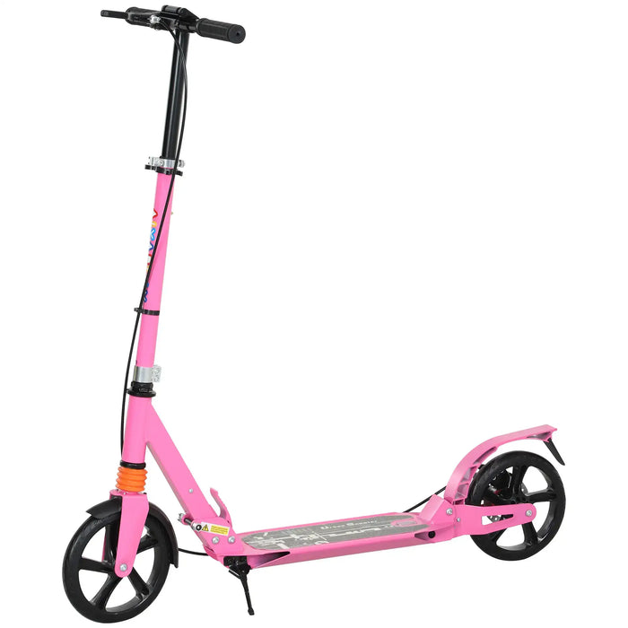 Kids Kick Scooter with Four-Level Adjustable Handlebar in Pink - Little and Giant Explorers AIYAPLAY