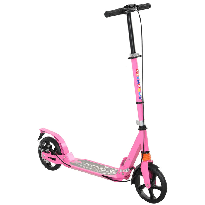 Kids Kick Scooter with Four-Level Adjustable Handlebar in Pink - Little and Giant Explorers AIYAPLAY