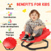 Kids Swivel Chair Red Flower Shape | 360° Swivel Design and Anti-Slip Strips - Little and Giant Explorers AIYAPLAY