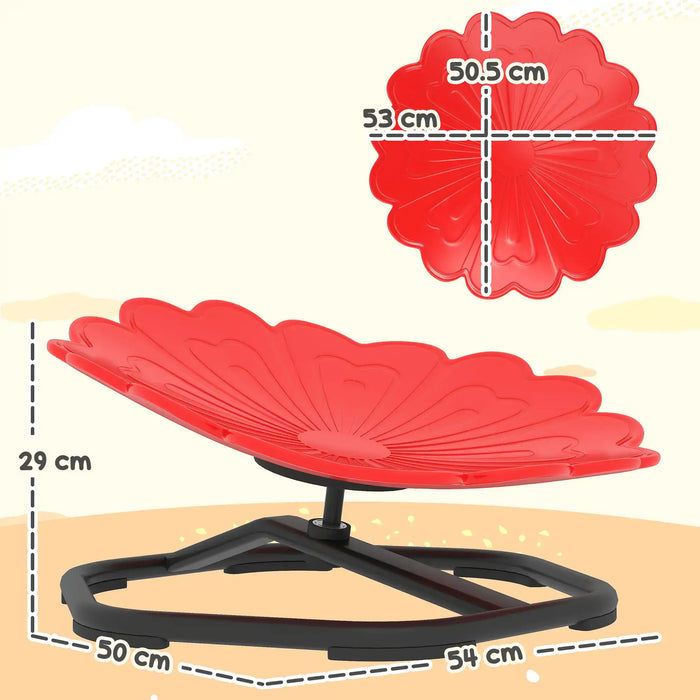 Kids Swivel Chair Red Flower Shape | 360° Swivel Design and Anti-Slip Strips - Little and Giant Explorers AIYAPLAY