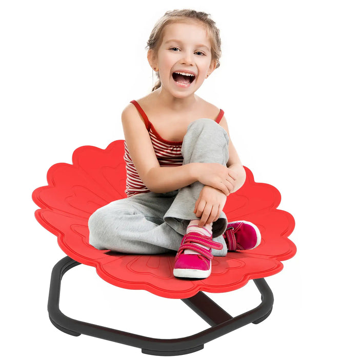 Kids Swivel Chair Red Flower Shape | 360° Swivel Design and Anti-Slip Strips - Little and Giant Explorers AIYAPLAY