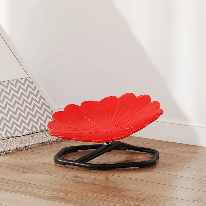 Kids Swivel Chair Red Flower Shape | 360° Swivel Design and Anti-Slip Strips - Little and Giant Explorers AIYAPLAY