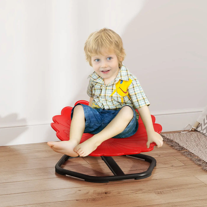 Kids Swivel Chair Red Flower Shape | 360° Swivel Design and Anti-Slip Strips - Little and Giant Explorers AIYAPLAY