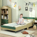 Single Bed Green Natural Wood Finish 190x90cm | Extended Length Junior Bed - Little and Giant Explorers AIYAPLAY
