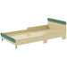 Single Bed Green Natural Wood Finish 190x90cm | Extended Length Junior Bed - Little and Giant Explorers AIYAPLAY