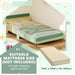 Single Bed Green Natural Wood Finish 190x90cm | Extended Length Junior Bed - Little and Giant Explorers AIYAPLAY