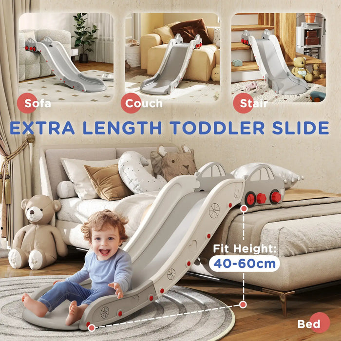 Kids Slide for Bed Grey | Compact Storage with Buffer Zone - Little and Giant Explorers AIYAPLAY
