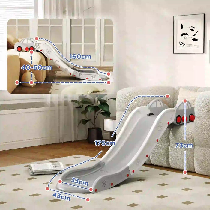 Kids Slide for Bed Grey | Compact Storage with Buffer Zone - Little and Giant Explorers AIYAPLAY