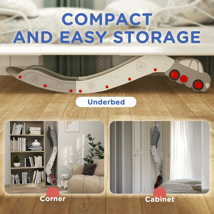 Kids Slide for Bed Grey | Compact Storage with Buffer Zone - Little and Giant Explorers AIYAPLAY