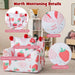 Kids Sofa Armchair with Pillow - Strawberry Design | Velvet Toddler Chair COSTWAY - Little and Giant Explorers Costway