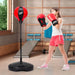 Kids Standing Punching Bag with Stand and Gloves - Little and Giant Explorers Costway