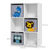 Storage Cabinet | Grey and White with 6 Cubes and Cartoon Animals - Little and Giant Explorers ZONEKIZ