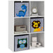 Storage Cabinet | Grey and White with 6 Cubes and Cartoon Animals - Little and Giant Explorers ZONEKIZ