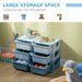 Kids Storage Unit with 6 Drawers | Premium Construction for Ages 3-6 (Blue Edition) - Little and Giant Explorers HOMCOM