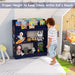 Kids Storage Shelf – Navy | Bookshelf with Cabinet and Compartments COSTWAY - Little and Giant Explorers Costway