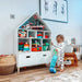 Kids Storage Unit | White House-Shaped Bookcase with 8 Shelves and Drawer HOMCOM - Little and Giant Explorers HOMCOM