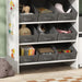 Kids Storage Unit | White and Grey with 11 Fabric Bins - Little and Giant Explorers AIYAPLAY