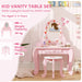 Kids Strawberry Theme Vanity Table with Stool and Mirror - Little and Giant Explorers AIYAPLAY