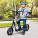 Stunt Scooter with 12'' EVA Tyres, Foot Brace and Rear Brake in Black - Little and Giant Explorers HOMCOM