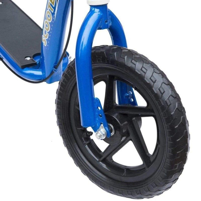 Stunt Scooter with 12'' EVA Tyres, Foot Brace and Rear Brake in Blue - Little and Giant Explorers HOMCOM