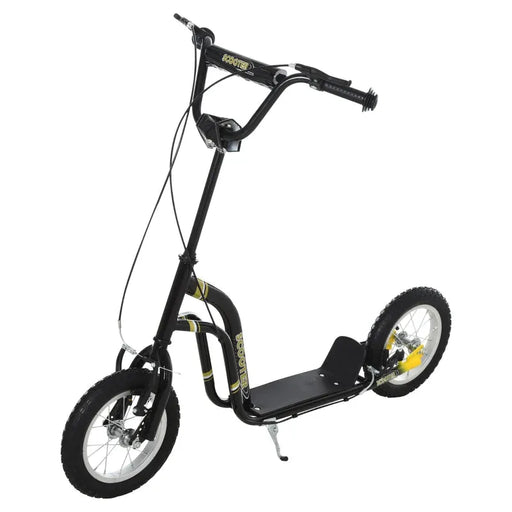 Kids Stunt Scooter with Dual Brakes in Black - Little and Giant Explorers HOMCOM