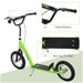 Kids Stunt Scooter with Dual Brakes in Green - Little and Giant Explorers HOMCOM