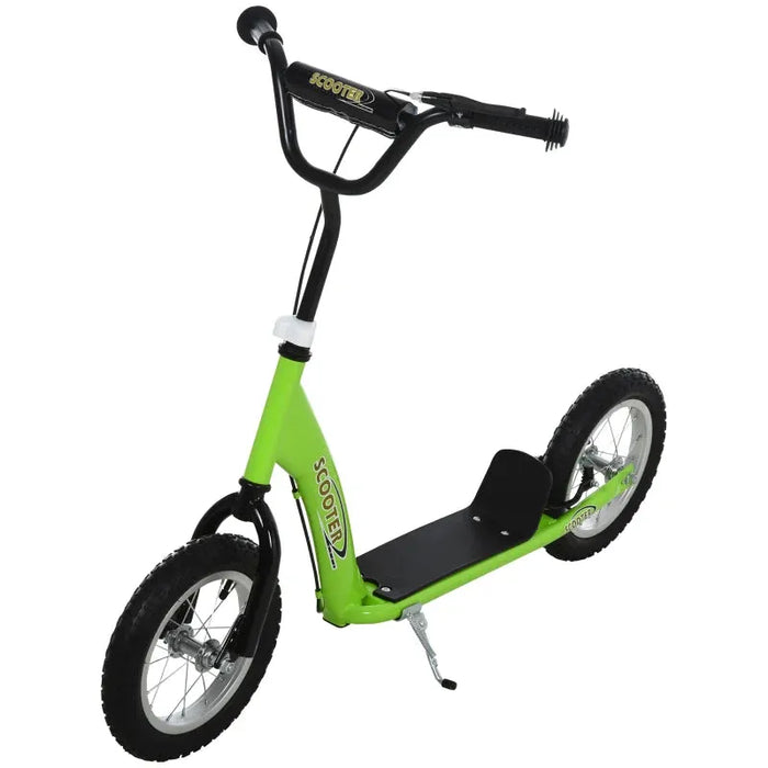 Kids Stunt Scooter with Dual Brakes in Green - Little and Giant Explorers HOMCOM