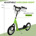 Kids Stunt Scooter with Dual Brakes in Green - Little and Giant Explorers HOMCOM