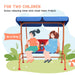 Kids Swing Chair | Cowboy Design with Adjustable Canopy - Little and Giant Explorers Outsunny