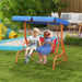 Kids Swing Chair | Cowboy Design with Adjustable Canopy - Little and Giant Explorers Outsunny