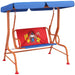 Kids Swing Chair | Cowboy Design with Adjustable Canopy - Little and Giant Explorers Outsunny