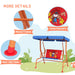 Kids Swing Chair | Cowboy Design with Adjustable Canopy - Little and Giant Explorers Outsunny