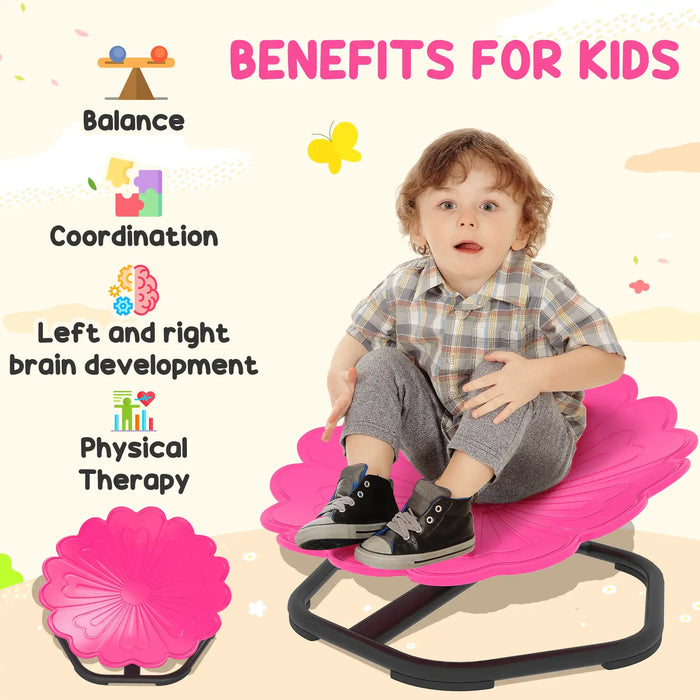 Kids Swivel Sensory Chair – 360° Spinning Pink Flower Seat | AIYAPLAY - Little and Giant Explorers AIYAPLAY