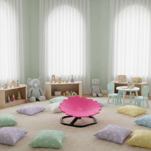 Kids Swivel Sensory Chair – 360° Spinning Pink Flower Seat | AIYAPLAY - Little and Giant Explorers AIYAPLAY