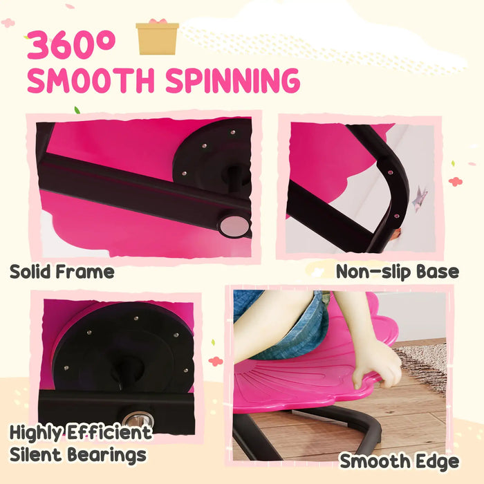 Kids Swivel Sensory Chair – 360° Spinning Pink Flower Seat | AIYAPLAY - Little and Giant Explorers AIYAPLAY