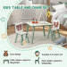 Kids Wildlife Table and Chairs in Green - Little and Giant Explorers ZONEKIZ